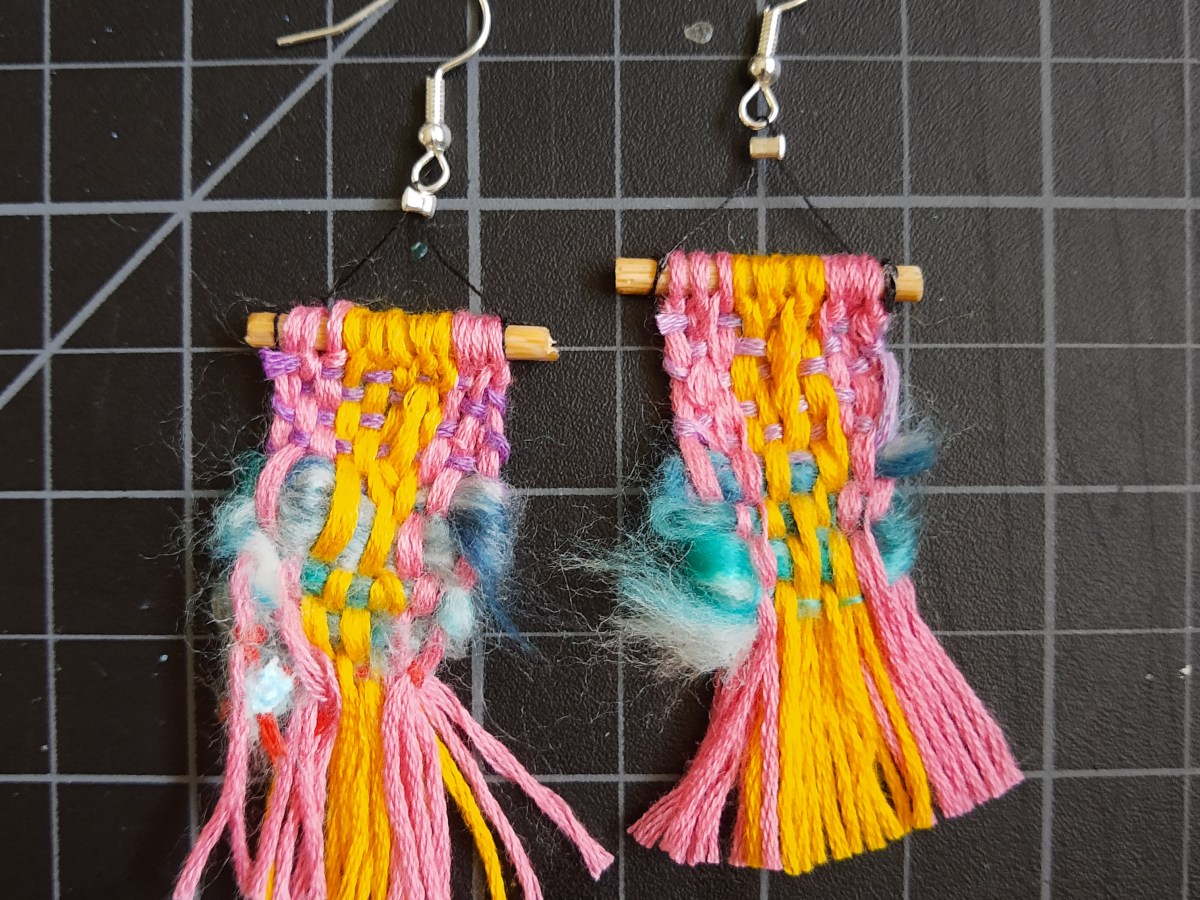 DIY Woven Tapestry&nbsp;Earrings